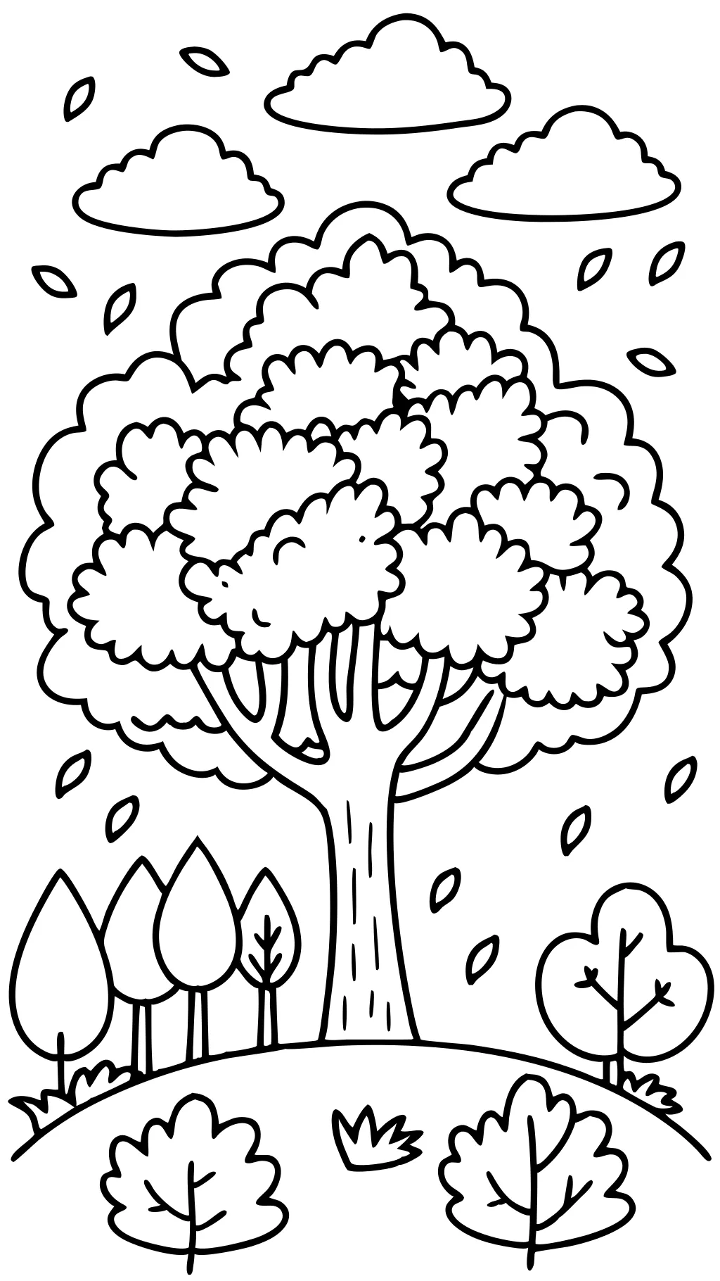 free fall coloring pages for seniors